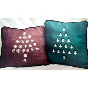 Cross Stitch Pattern Booklet For Christmas Tree Pillow Designs